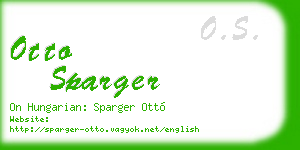 otto sparger business card